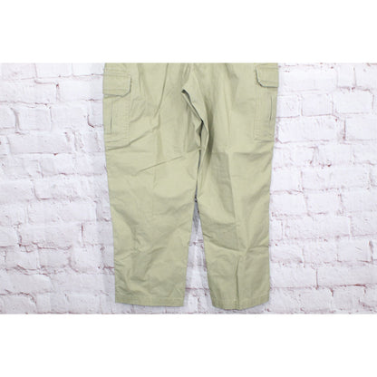 LL Bean Mens Tropic Weight Cargo Pants Classic Fit Straight Leg Cotton Khaki 35W