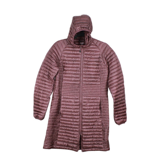 LL Bean Women's Ultralight 850 Down Sweater Coat Hooded Quilted Nylon Red Size S