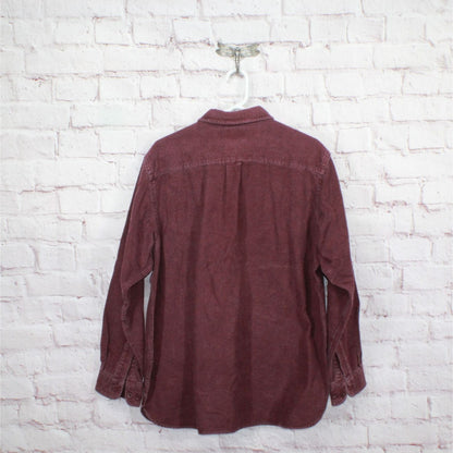 LL Bean Men's Chamois Shirt Traditional Fit Deep Wine Size L