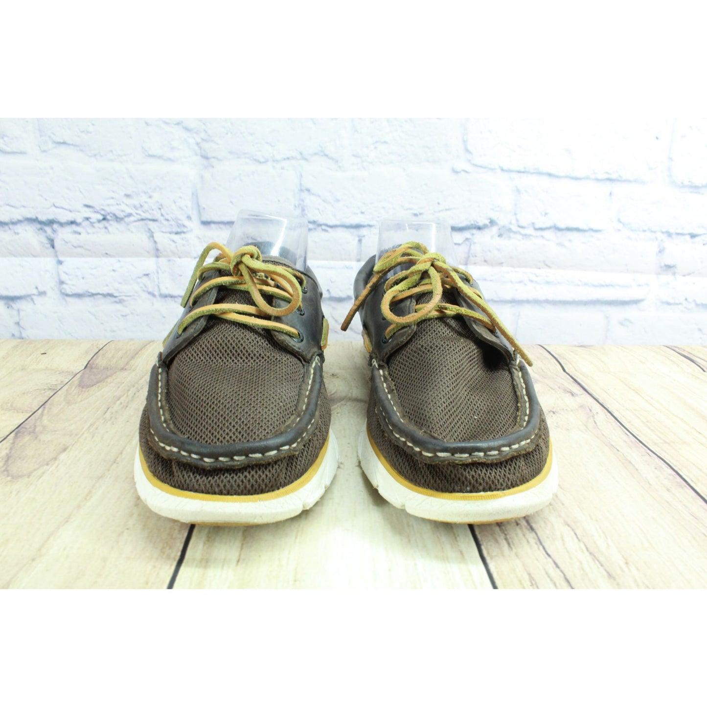 LL Bean Kennebec Men's Brown Mesh 3-Eye Water Resistant Boat Shoes Size 9.5 M