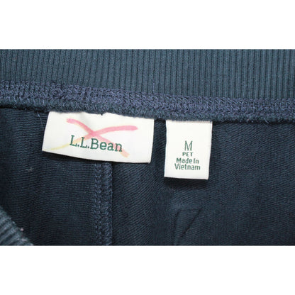 LL Bean Women's Ultrasoft Sweatpants Wide Leg French Terry Cotton Navy M Pet