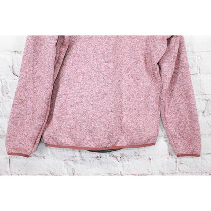 LL Bean Women's Sweater Fleece Pullover Field rose Size XS Pet