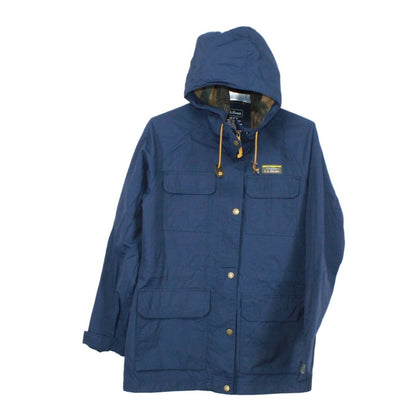 LL Bean Women's Blue Mountain Classic Water-Resistant Hooded Jacket Size XS Pet