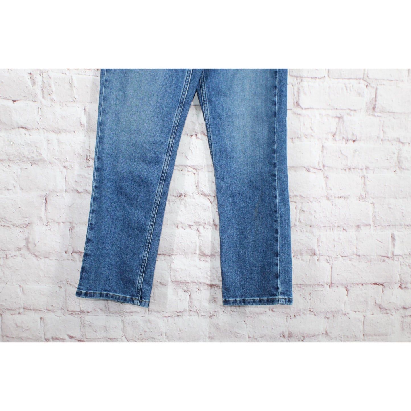 LL Bean Women's 207 Vintage Jeans High Rise Straight Leg Washed Indigo 2 Pet