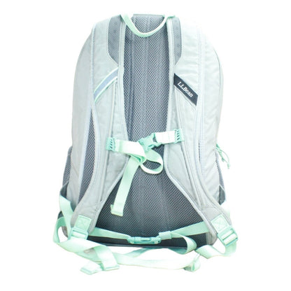 LL Bean Big Kids Mineral Gray Nylon Comfort Carry Laptop Pack 30L Backpack