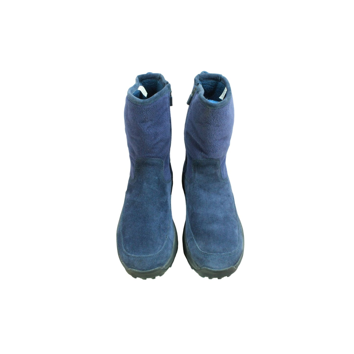 LL Bean 05455 Women's Blue Suede Nubuck Fleece Lined Winter Boots Size 6.5 M