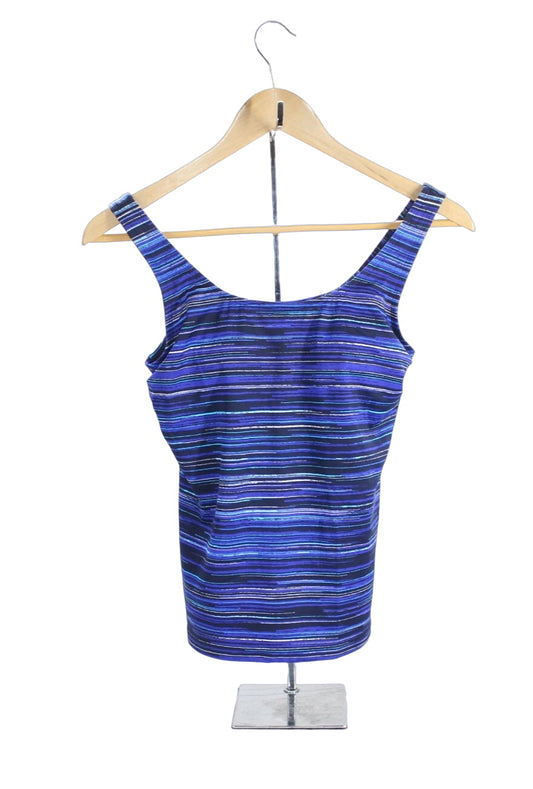 NWOT LL Bean BeanSport Swimwear Scoopneck Tankini Top Print Size 4 Retail: $54.95