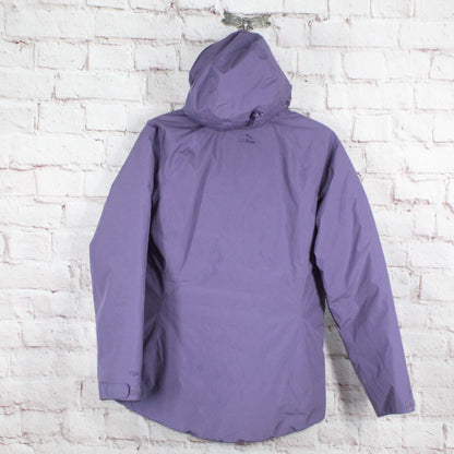 LL Bean Women's Waterproof Ultralight Down Hooded Winter Jacket Purple XS Pet