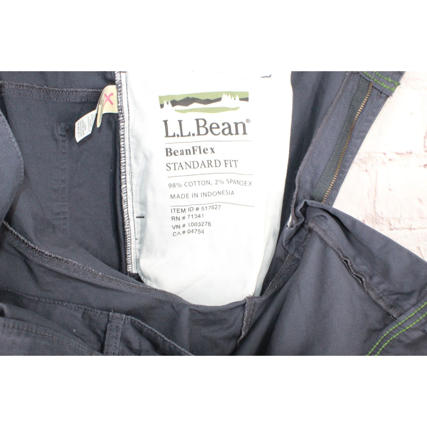 LL Bean Men's BeanFlex Canvas Pants Cargo 2.0 Standard Fit Straight Leg 42Wx34