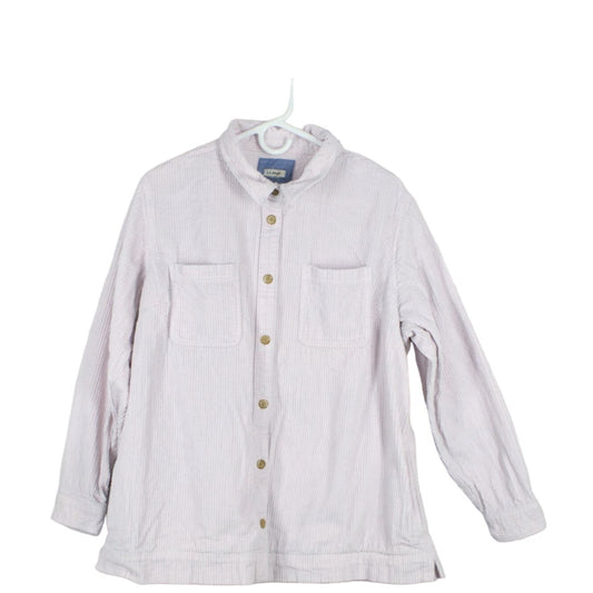 LL Bean Women's 100% Cotton Corduroy Button Up Long Sleeves Shirt Light Pink