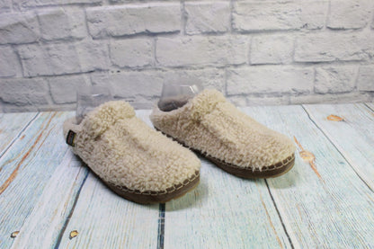 LL Bean Women's Cream Knit Wicked Good Fleece Lined Cozy Slippers Size 10 M