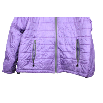 LL Bean Women's Insulated Winter Puffer Jacket Nylon Quilted Purple Size XL