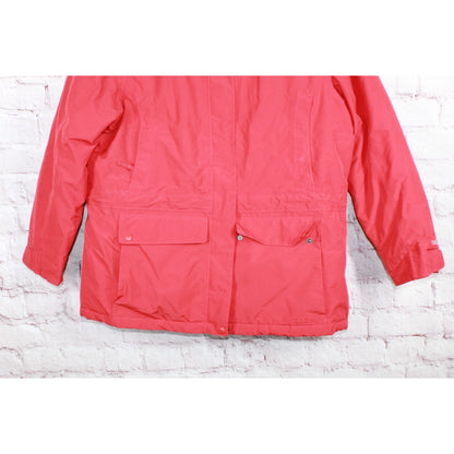 LL Bean Women's Baxter State Parka Down Full Zip Quilted Waterproof Red XL