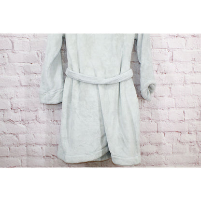 LL Bean Women's Wicked Plush Robe Mid Length Silver Moon Size M