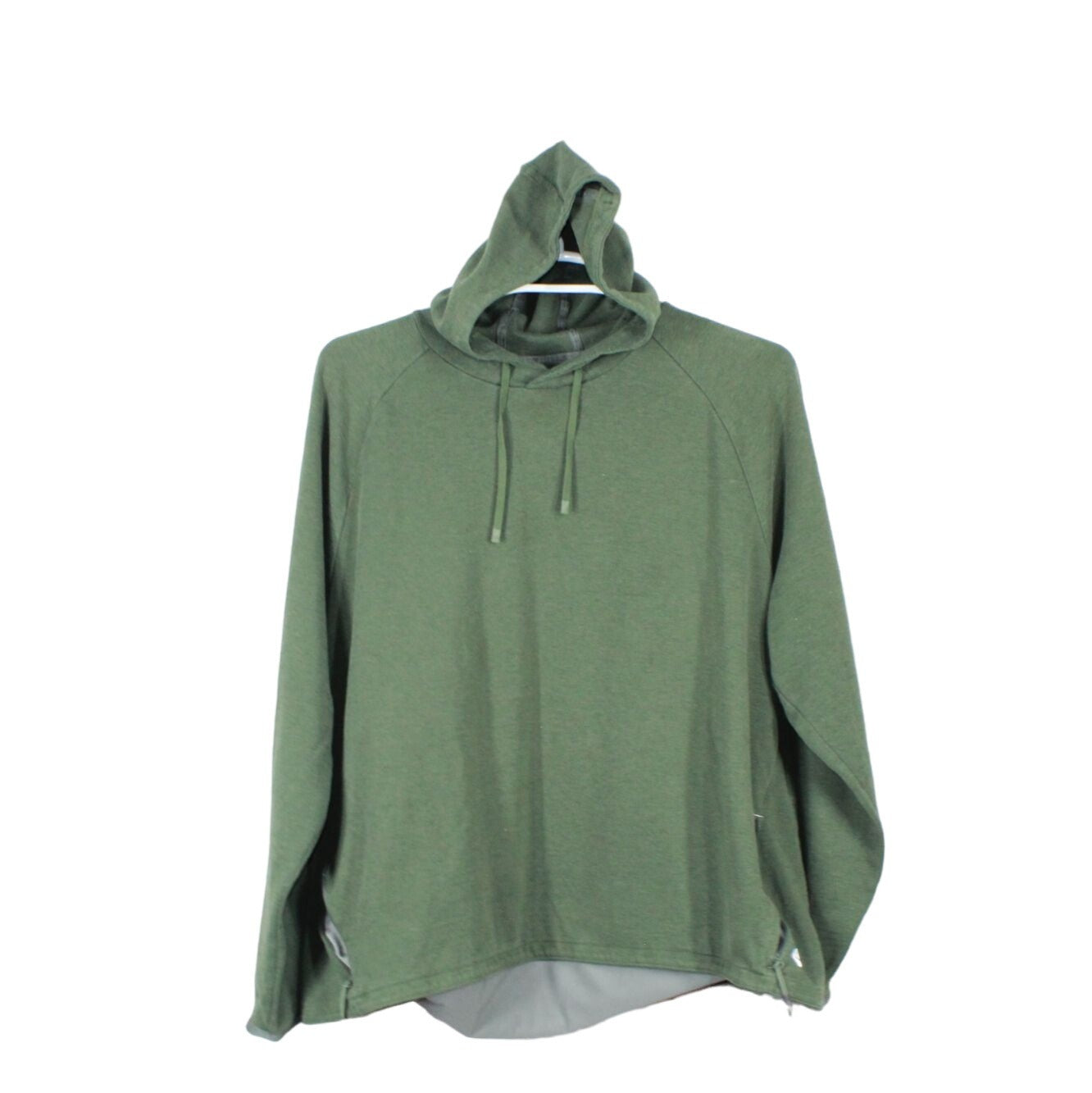 LL Bean Men's Explorer Pullover Hooded Sweatshirt Cotton Blend Green Size XXL