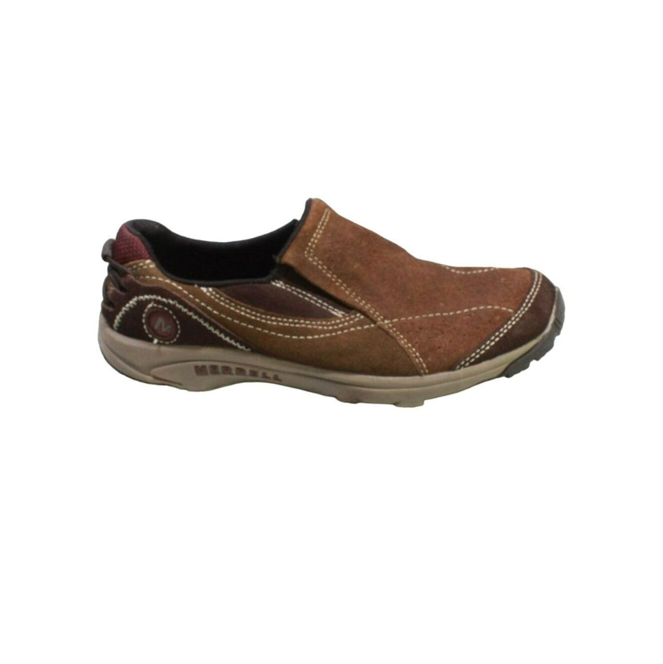 Merrell Dark Earth Women's Brown Suedec Slip On Moccasin Loafer Shoes Size 6.5