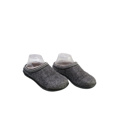 LL Bean Women's Gray Wool Slip On Comfort Daybreak Slipper Clogs Size 7 M