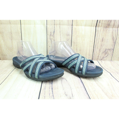 LL Bean Women's Boothbay Slide Sandals Nylon Webbing Nylon Printed Size 9 M