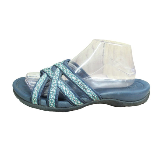 LL Bean Women's Boothbay Slide Sandals Nylon Webbing Nylon Printed Size 9 M