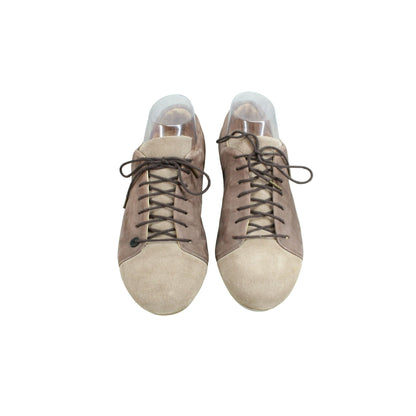 Ich Bin Atheist Womens Brown Suede Lace Up Low Top Casual Sneaker Shoes Size 7.5