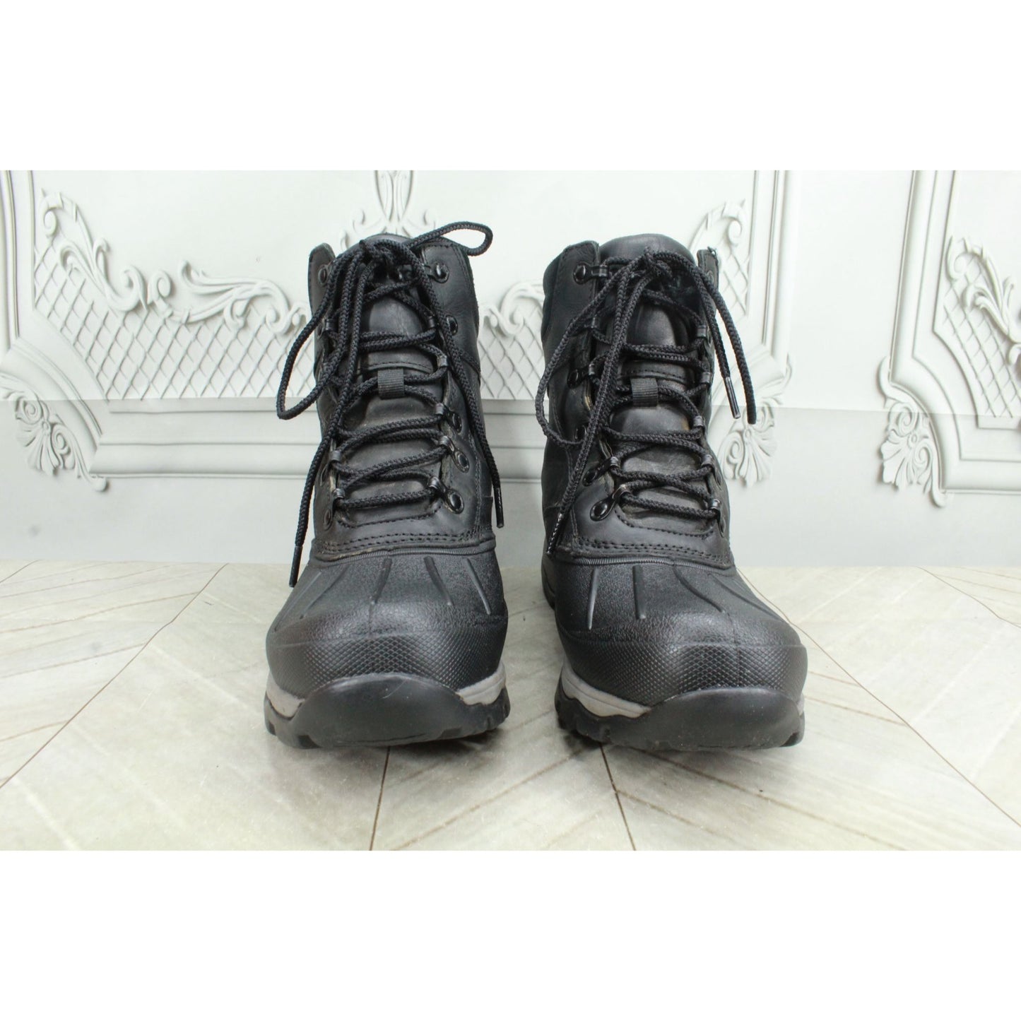 LL Bean Men's Storm Chaser Boots 5 Leather Lace Up Waterproof Leather Black 8 M