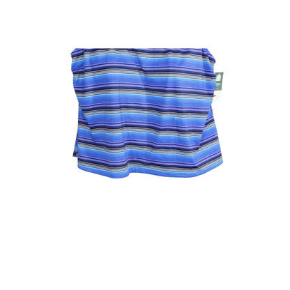 NEW LL Bean Womens Blue Nylon Striped Sunblocking Swimwear Top Size 20