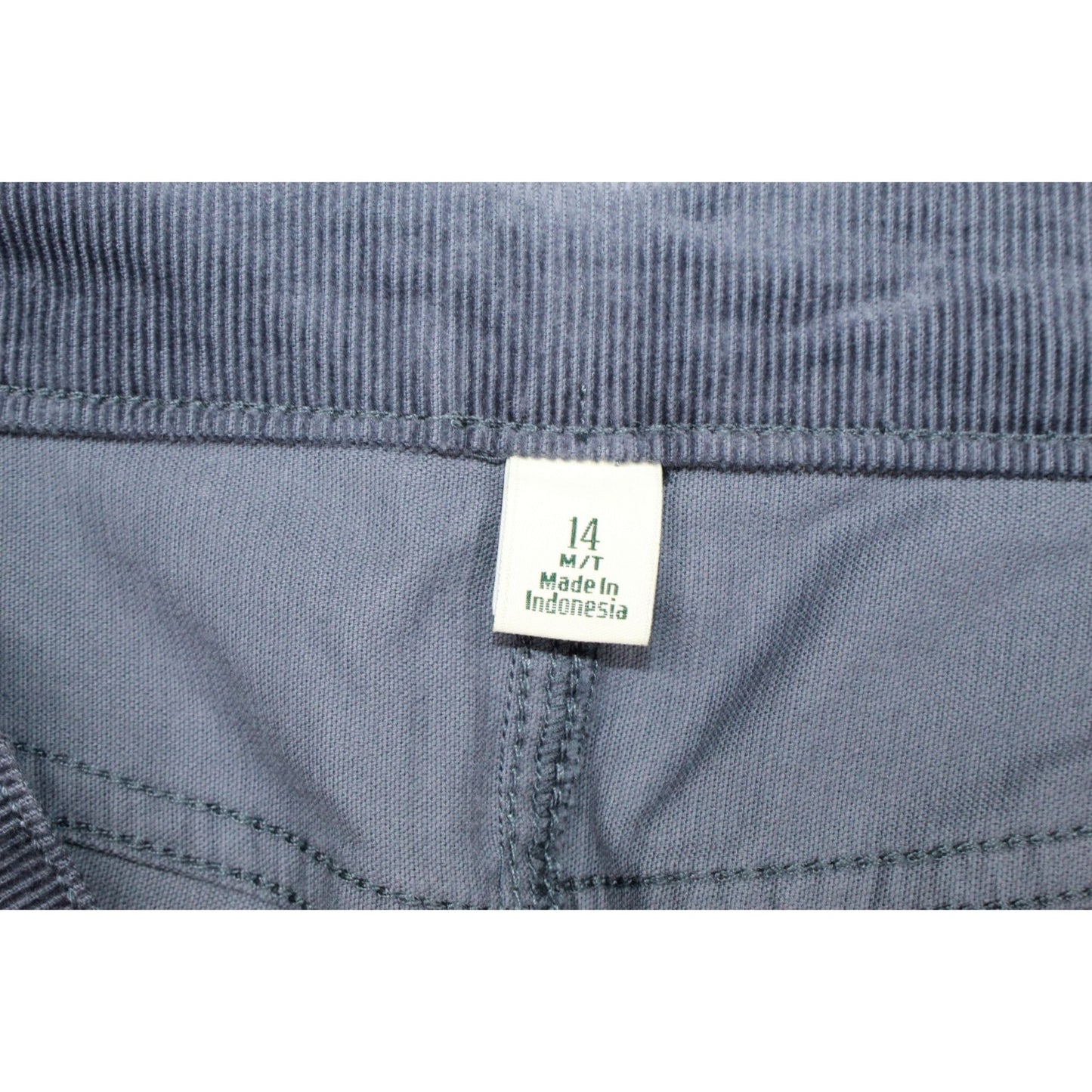 LL Bean Women's BeanFlex Five Pocket Corduroy Pants Mid Rise Gray 14 M/T