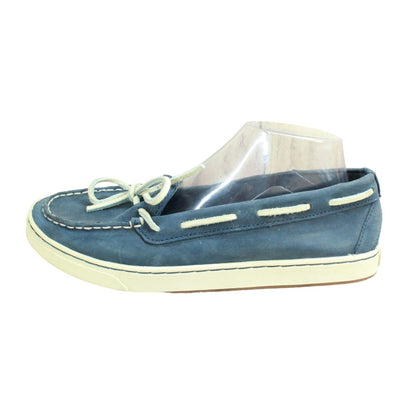 LL Bean Womens Camp Mocs Navy Leather Slip On Campside Comfort Size 10 M