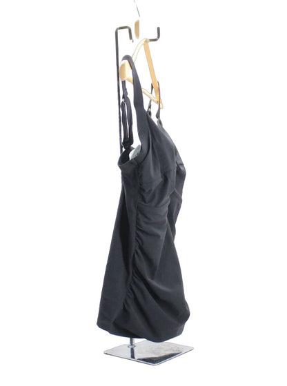 LL Bean Black Nylon Lycra Shaping Swimwear Tankini Top Size 8 Retail: $79