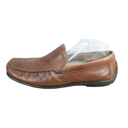 Ecco 590 Driving Moccasin Loafers Slip On Leather Brown US 11 EUR 44