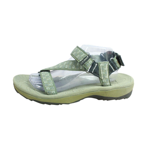 LL Bean Men's Green Nylon Adjustable Straps Sports Outdoor Sandals Size 11 M