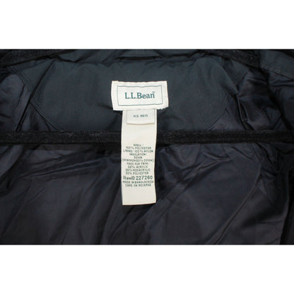 LL Bean Women's Black Nylon Ultrawarm Down Three Quarter Length Coat Size XS