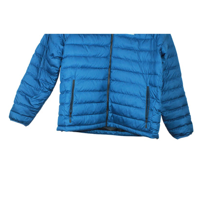 LL Bean Men's Bean's Down Hooded Jacket Polyester Quilted Marine Blue XXL