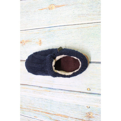 LL Bean Women's Blue Polyester Wicked Good Shearling Lined Cozy Slippers Sz 10 M