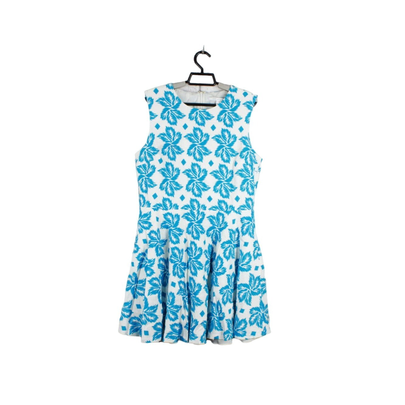 Diane Von Furstenberg Girl's Floral Print Sleeveless A-Line Pleated Dress 14