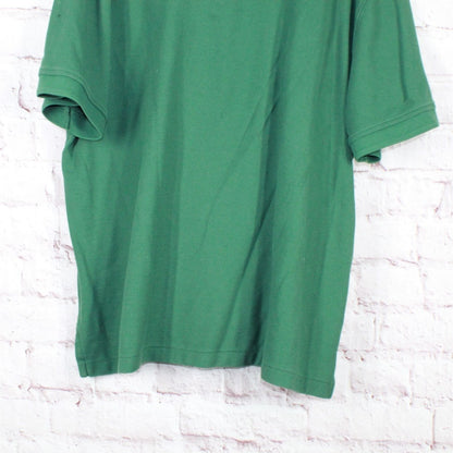 LL Bean Men's Premium Double L Polo Banded Short Sleeve Cotton Green Size XL