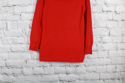 French Connection Women's Red Babysoft Cowl Neck Ribbed Hem Pullover Sweater S