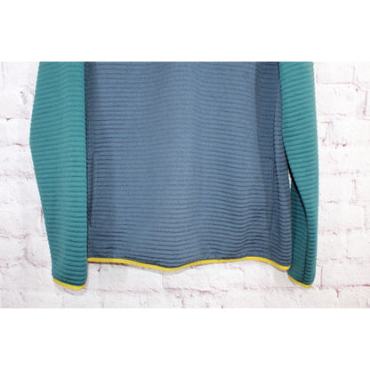 LL Bean Men's Airlight Knit Pullover Quilted Blue Green Colorblock XXL Tall