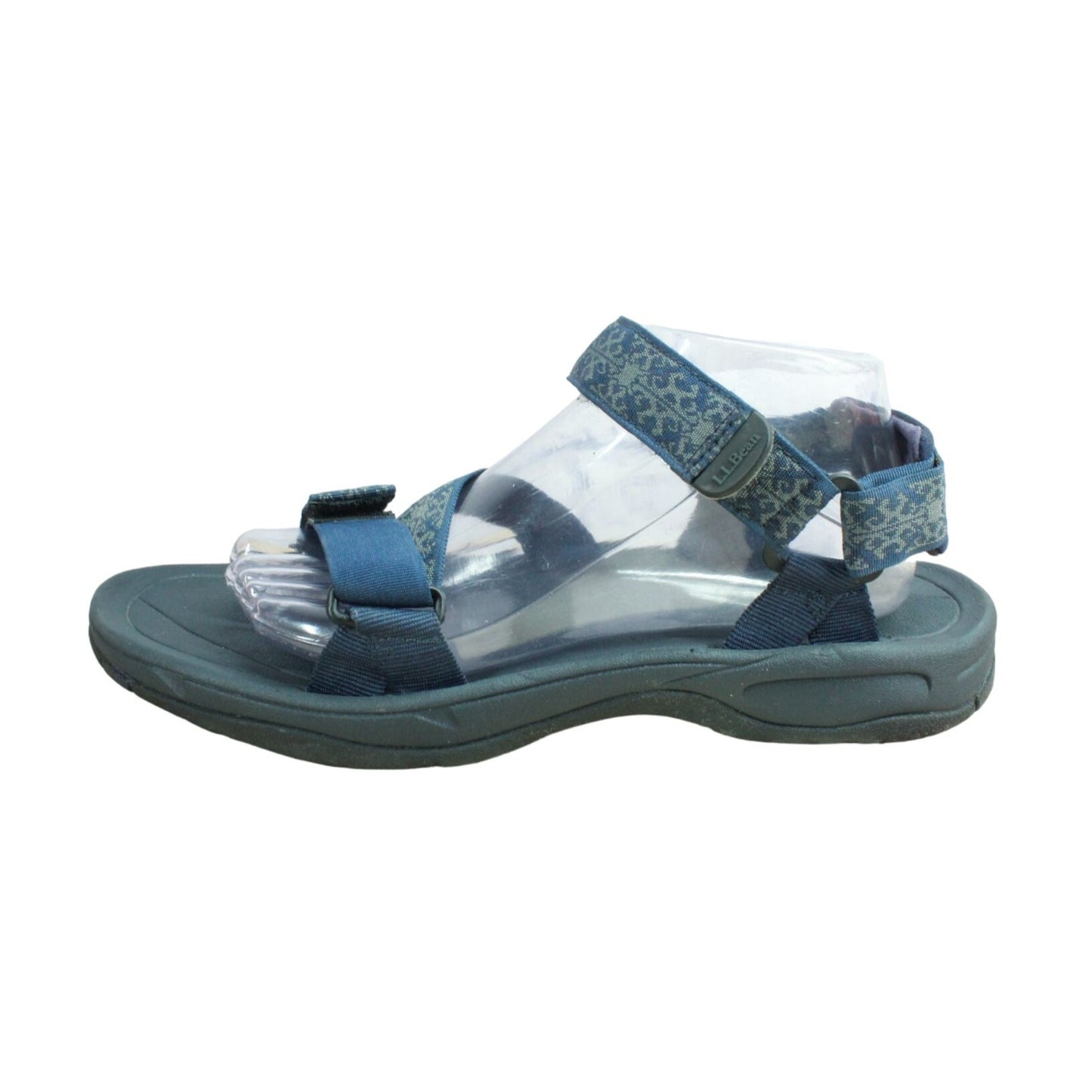 LL Bean Men's Blue Geometric Hook & Loop Sports Outdoor Sandals 10 M