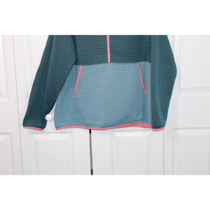 LL Bean Men's Airlight Knit Half Zip Hoodie Sweater Teal Blue Size XXL Tall