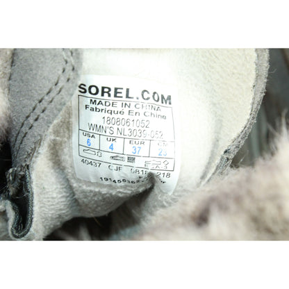 Sorel Explorer Women's Gray Suede Shearling Lined Insulated Winter Boots Size 6