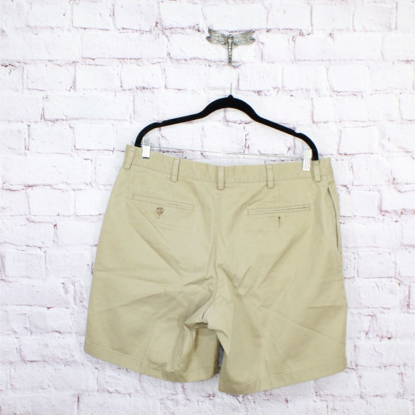 LL Bean Men's Double L Chino Shorts Classic Fit 8" Dark Khaki size 37