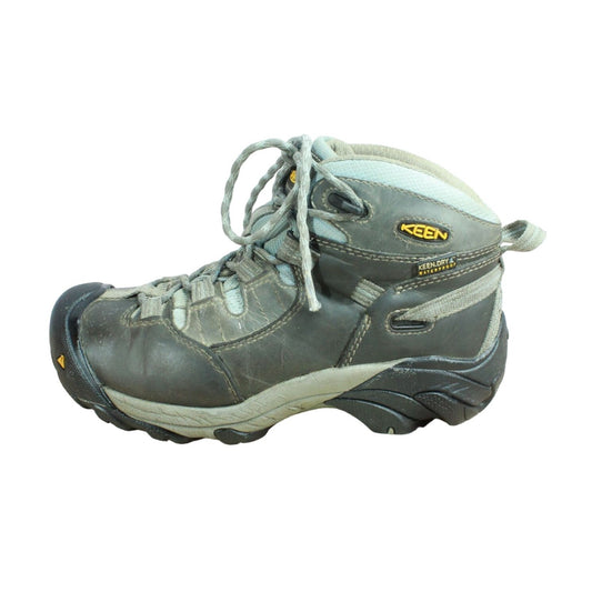 Keen Women's Steel Toe Waterproof Work Hiking Boots Leather Gray Size 6 M