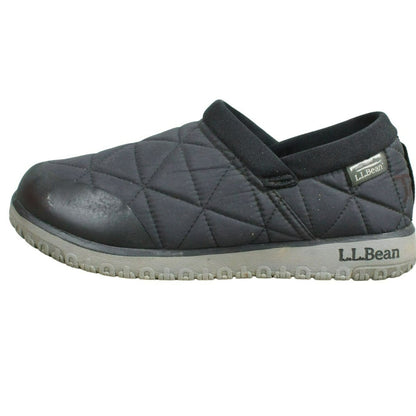 LL Bean Ultralight Women's Black Nylon Slip On Insulated Quilted Slippers 9 M