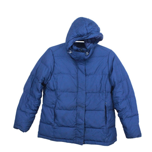 LL Bean Women's Ultrawarm Jacket Hooded Quilted Blue Size L