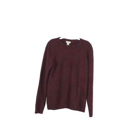 LL Bean Women's Classic Cashmere Crewneck Sweater Soft Stretch Deep Wine Small