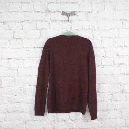 LL Bean Women's Classic Cashmere Crewneck Sweater Soft Stretch Deep Wine Small