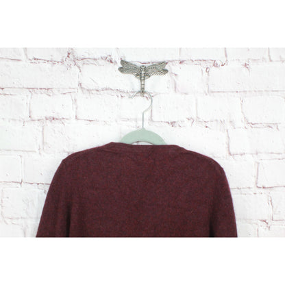 LL Bean Women's Classic Cashmere Crewneck Sweater Soft Stretch Deep Wine Small