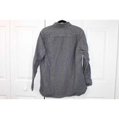 LL Bean Men's Chamois Shirt Slightly Fitted Charcoal Gray Size L Tall