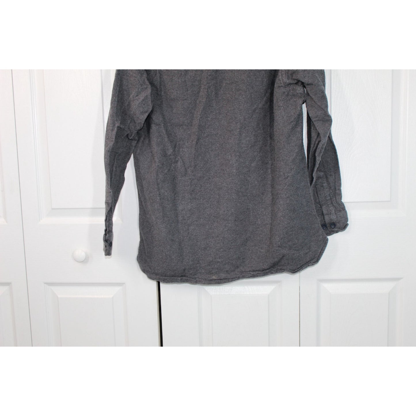 LL Bean Men's Chamois Shirt Slightly Fitted Charcoal Gray Size L Tall